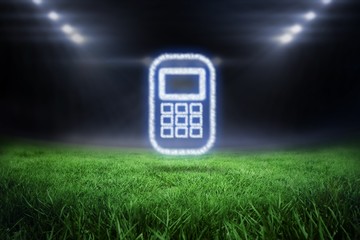 Poster - Composite image of cloud in shape of phone
