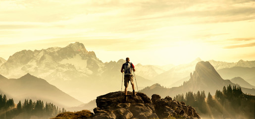 hiker on summit