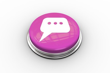 Poster - Composite image of speech bubble graphic on button