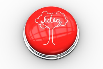Poster - Composite image of idea tree graphic on button