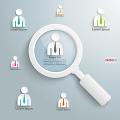 Canvas Print - Recruitment Loupe Infographic