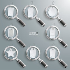 Canvas Print - White Price Stickers Loupe Set