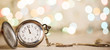 canvas print picture - New year clock midnight