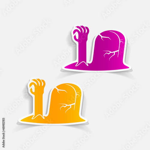 Fotografie, Tablou realistic design element: tombstone