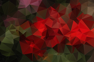 Wall Mural - Dark red abstract polygonal background
