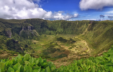 Wall Mural - Volcanic Caldeira of Faial, Azores islands