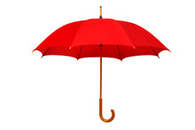 Open Red Umbrella