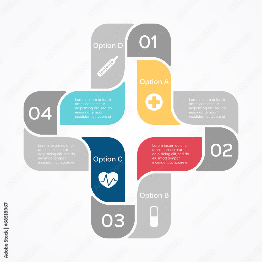 Vector plus sign medical healthcare infographic. Stock Vector | Adobe Stock