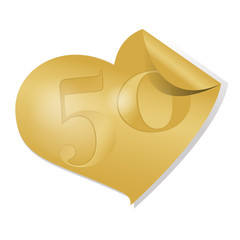 gold metallic 50 golden anniversary