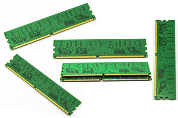 Random access memory on white background