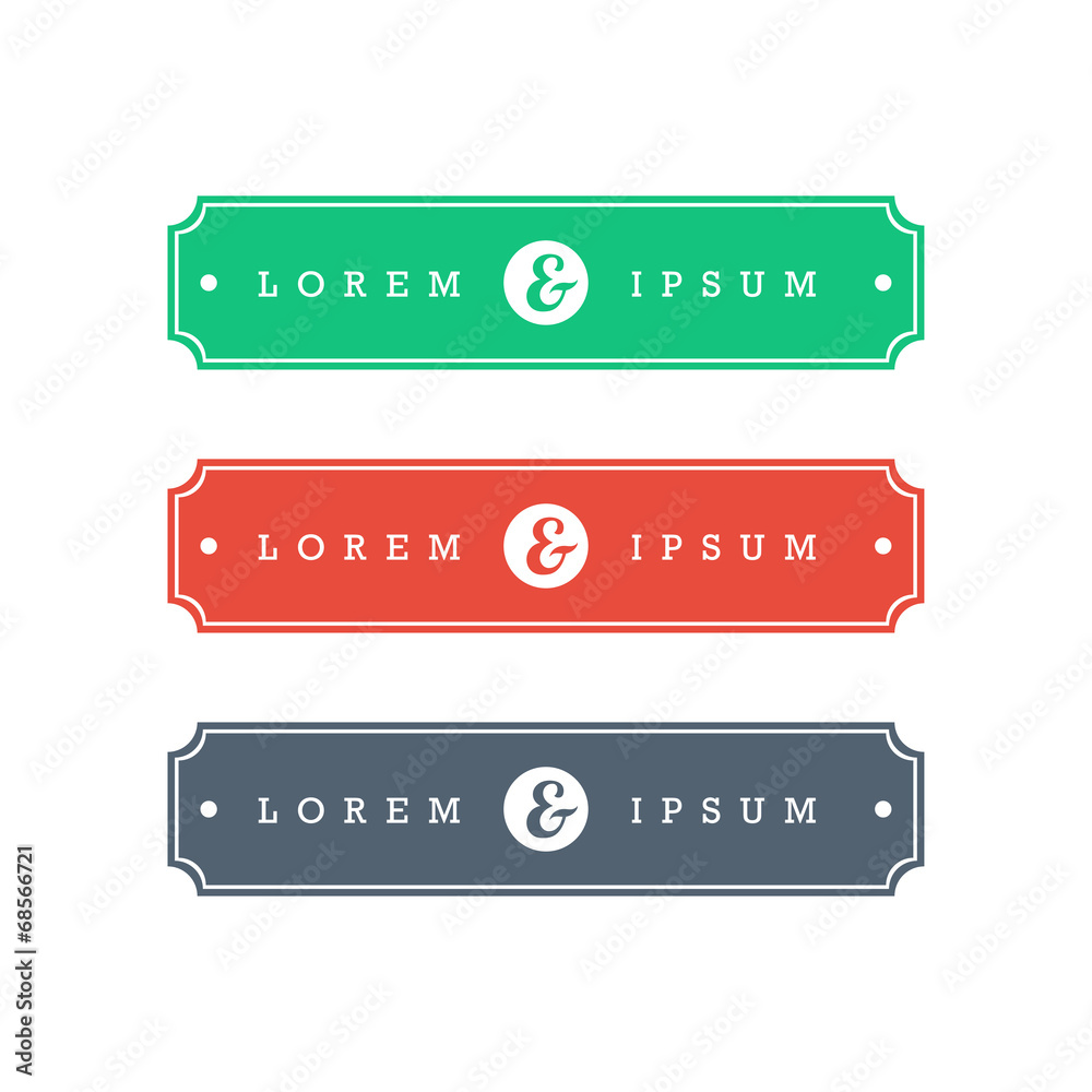 Stylized minimal flat sign in three colors. Stock Vector | Adobe Stock