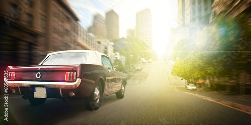 Fototapeta  Musle car on street