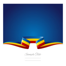 Abstract Background Romanian Flag Ribbon