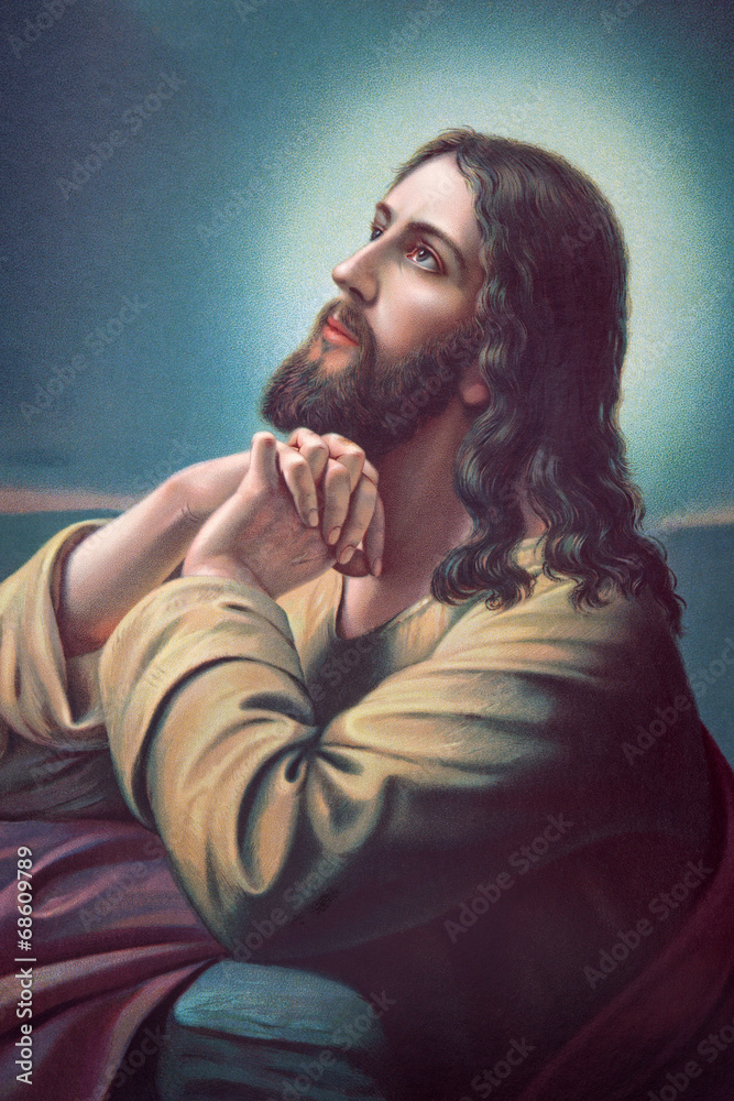 Modlitwa Jezusa w ogrodzie Getsemani - obrazy, fototapety, plakaty 