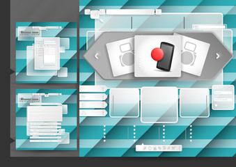 Wall Mural - Website Design Template Menu Elements