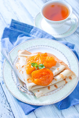 Poster - pancakes with apricot