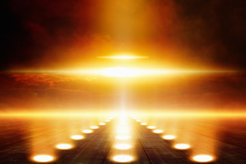 Wall Mural - landing ufo