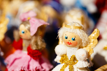 Wall Mural - Colorful Belarusian Straw Dolls At The Market In Belarus