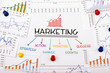 Leinwandbild Motiv marketing concept with financial graph and chart