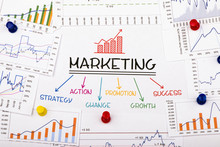 Marketing Concept With Financial Graph And Chart