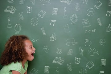 Poster - Composite image of school doodles