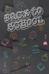 Poster - Composite image of back to school message