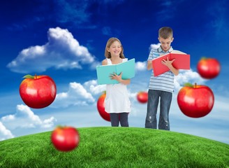 Poster - Composite image of brother and sister