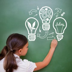 Poster - Composite image of idea and innovation graphic