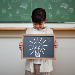 Poster - Composite image of idea and innovation graphic