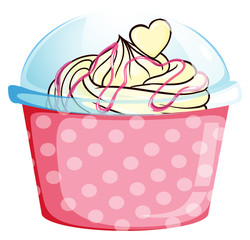 Poster - A sweet cupcake inside the pink container