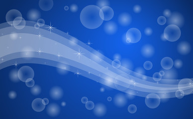 Sticker - Blue bubbles background