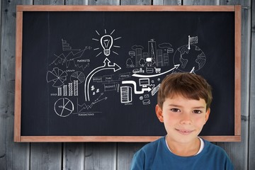 Poster - Composite image of cute boy smiling