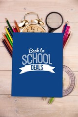 Poster - Composite image of back to school deals message