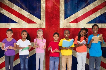 Poster - Composite image of elementary pupils reading books