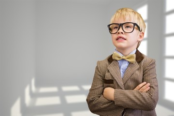 Poster - Composite image of cute pupil dressed up as teacher