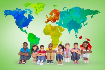 Poster - Composite image of elementary pupils smiling