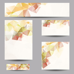 Backgrounds with abstract triangles