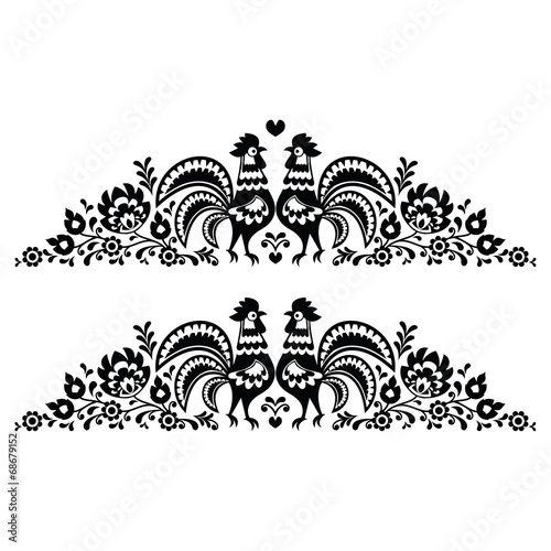 polish-floral-folk-art-long-pattern-wzory-lowickie