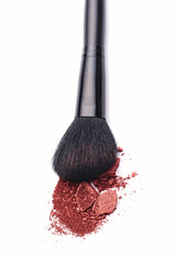 Close-up of Make-up Powder with Brush