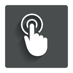 Poster - Hand cursor sign icon. Hand pointer symbol.