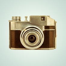 Retro Styled Image Of A Vintage Photo Camera