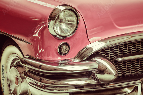 Fototapeta do kuchni Retro styled image of a front of a classic car