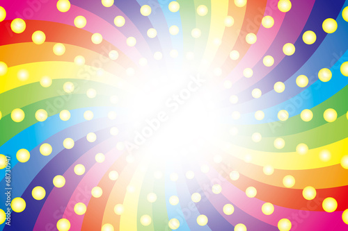 Background Wallpaper Vector Illustration Design Free Free Size Charge Free Colorful Color Rainbow Show Business Entertainment Party Image 背景素材壁紙 レインボー 虹 虹色 七色 放射放 射状 光の玉 Stock Vector Adobe Stock