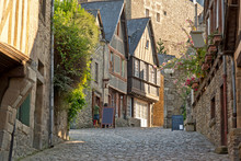 Picturesque Houses Of Dinan. Brittany. France.