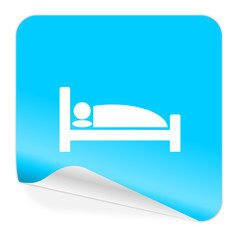 Poster - hotel blue sticker icon