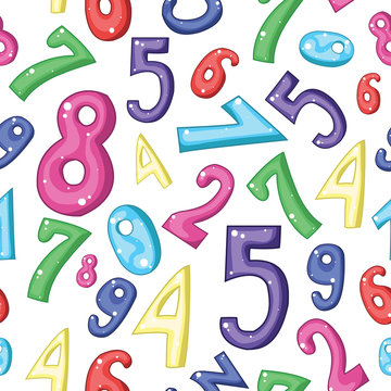 Seamless pattern with numbers