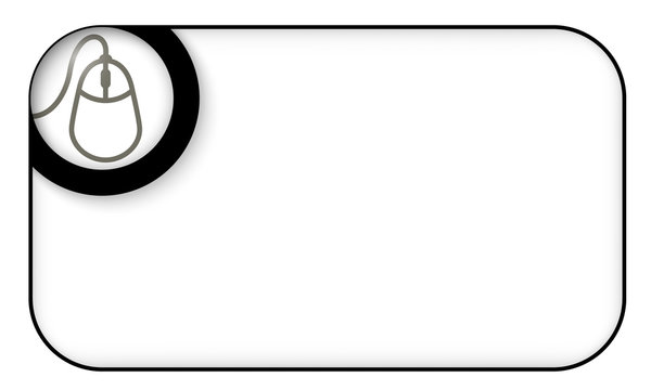 black frame for entering text with mouse icon