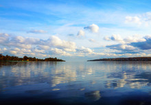 Cloudy Scenery On The River Volga