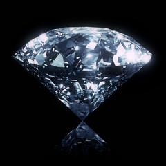 Poster - luxury black diamond isolated with clipping path