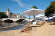 canvas print picture pont et plage de Paris